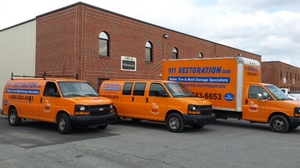 Water Damage Restoration Van And Truck And Box Truck